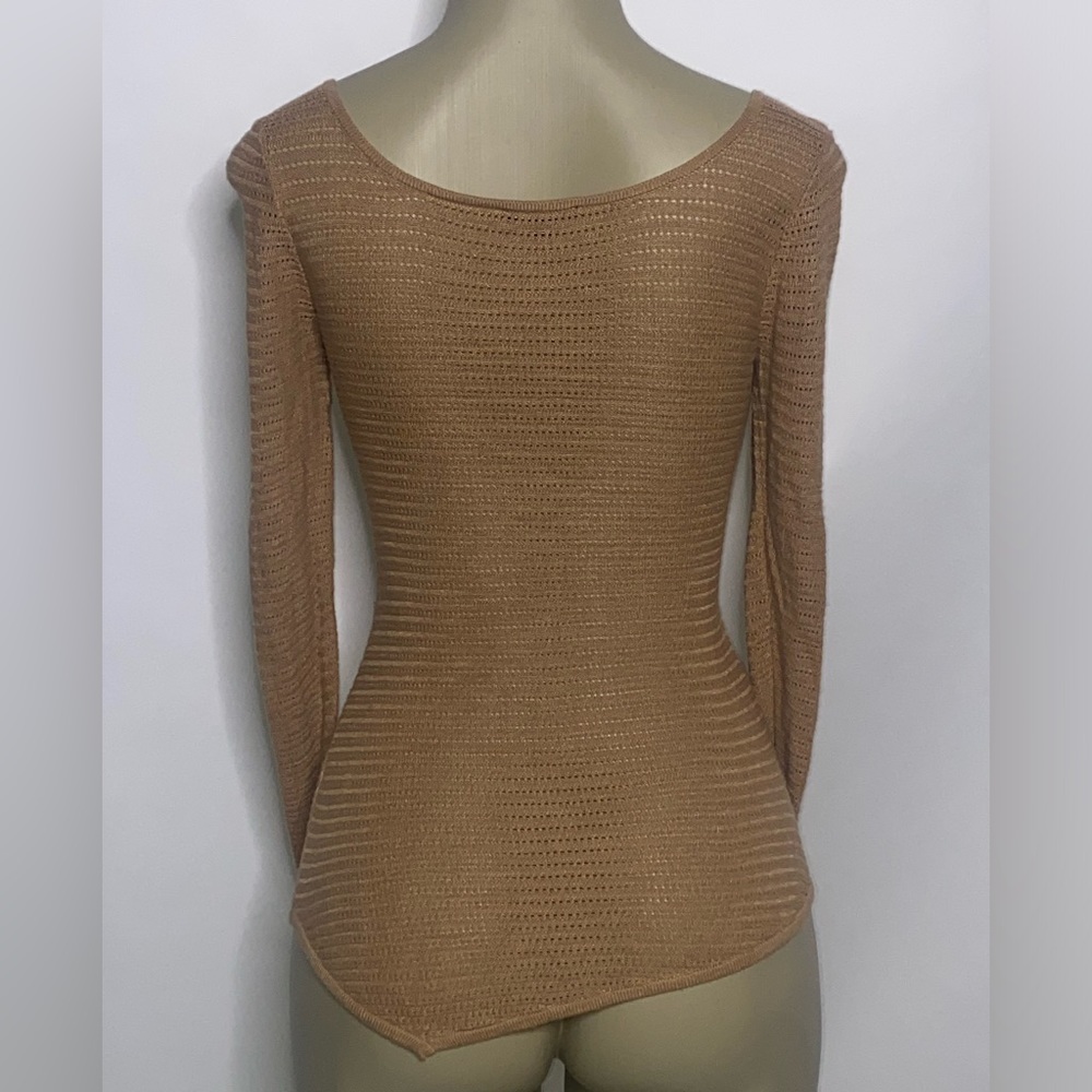 Express Tan Asymmetrical Sweater/Top - Picture 2 of 2